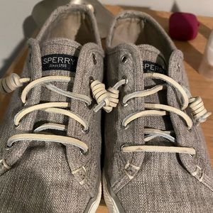 Sperry grey slide on shoes